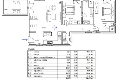 Poreč, stanovanje v grPoreč, stanovanje v izgradnji 95 m2, 1. nadstropje, cca 800 m od morja (zračne črte) 5