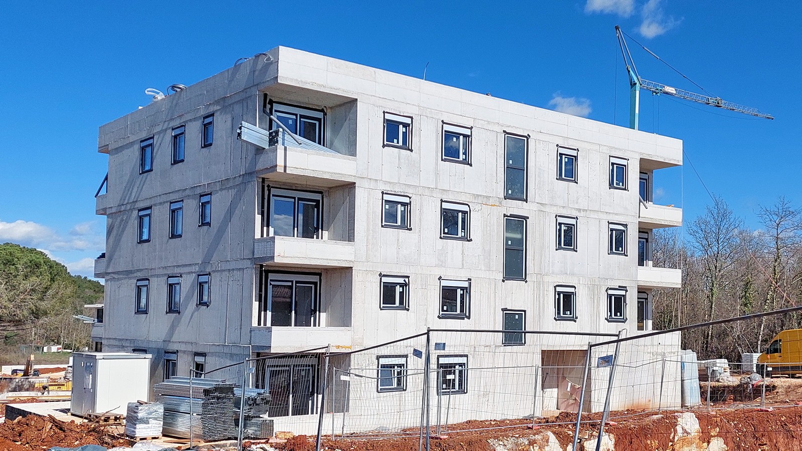 Istra, Poreč, novi stan površine 53 m2 u modernoj novogradnji, 2 spavaće sobe