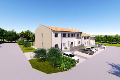 Poreč - surroundings, apartment under construction of 78 m2 with a garden of 78 m2, 2 parking spaces 2