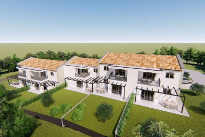 Poreč - surroundings, apartment under construction of 78 m2 with a garden of 78 m2, 2 parking spaces 4