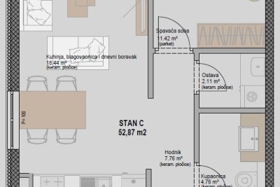 Istria, Poreč-Parenzo, appartamento di 53 m2 in un moderno edificio di nuova costruzione, 2 camere da letto 5